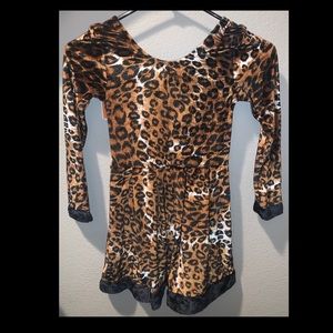 Leapord print costume girls dress